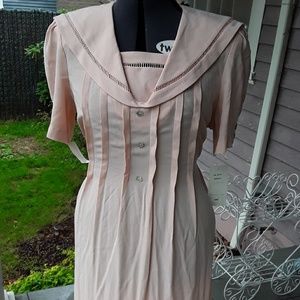 Vintage J.B.S. Petite dress pale pink size 14P
